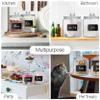 1 Gallon Glass Cookie Jars + Labels & Marker - Set of 2 Canister Sets for Kitchen Counter with Airtight Lids, Sugar Packet Holders Food Storage Containers with Lids Airtight for Pantry, Flour, Sugar. view 4