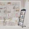 lesolar Floor-Standing Magazine Rack 4-tier Newspaper Holder Book Display Shelf Brochure Display Stand Floor Suitable for Exhibitions Shopping Malls Hospitals Offices School (Black) view 2