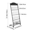 lesolar Floor-Standing Magazine Rack 4-tier Newspaper Holder Book Display Shelf Brochure Display Stand Floor Suitable for Exhibitions Shopping Malls Hospitals Offices School (Black) view 3
