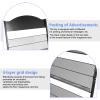 lesolar Floor-Standing Magazine Rack 4-tier Newspaper Holder Book Display Shelf Brochure Display Stand Floor Suitable for Exhibitions Shopping Malls Hospitals Offices School (Black) view 4