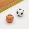 Wannianmu 4Pack Basketball Shape Drawer Knobs, Decorative Basketball Cabinet Knobs Door Handles Ceramic Knobs, with Mounting Screws view 4