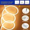 DUOFU365 Warm White Neon LED Strip Light, DC 12V 600 SMD2835 LED Neon Rope Lights,Upgraded 16.4ft/5m Led Light Strips Flexible Waterproof for Indoor/Outdoors Home Decoration/DIY(No Power Adapter) view 2