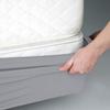 StretchWrap Box Spring Cover - 100% Egyptian Cotton, 1000 Thread Count, Wrap Around 4 Sides Bed Skirt for Hotel & Home, Fits Box Springs up to 10 Inch - King, Silver view 4