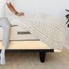 Kings Loft StretchWrap Box Spring Cover - 100% Egyptian Cotton, 1000 Thread Count, Wrap Around 4 Sides Bed Skirt for Hotel & Home, Fits Box Springs up to 12 Inch - Twin, Ivory view 3