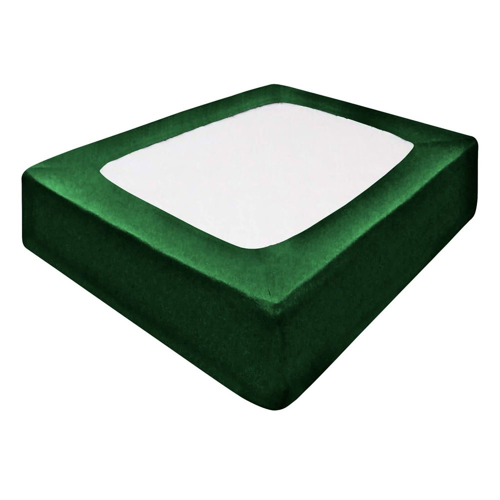 Kings Loft StretchWrap Box Spring Cover - 100% Egyptian Cotton, 1000 Thread Count, Wrap Around 4 Sides Bed Skirt for Hotel & Home, Fits Box Springs up to 8 Inch - Cal-King, Green