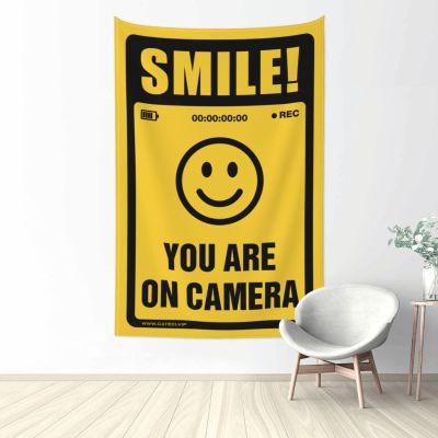 Man Cave Stuff for Men Smile! You are On Camera Tapestry Room Decor Tapestry for Bedroom Aesthetic ( Size : 75X100CM )
