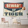 Garage Decor for Men Football Beware of Tiger Tapestry Wall Tapestry College Army Veteran Gifts for Men ( Size : 75X100CM ) view 1