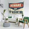 Garage Decor for Men Football Beware of Tiger Tapestry Wall Tapestry College Army Veteran Gifts for Men ( Size : 75X100CM ) view 2