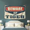 Garage Decor for Men Football Beware of Tiger Tapestry Wall Tapestry College Army Veteran Gifts for Men ( Size : 75X100CM ) view 3