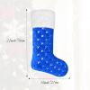 DegGod 6 Pack Custom Christmas Stockings with Names, 22 inches Personalized Embroidery Faux Fur Blue Xmas Stockings with Silver Sequins Hanging Ornaments for Xmas Tree Party Decoration view 3