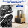 AIWFL 4 Side Storage Hanger Stacker Cart, Hanger Organizer Stacker with 4 Wheels, Clothes Hangers Storage Rack, 4 in 1 Rack Stand for Laundry Room, Shopping Mall, Specialty Store view 4
