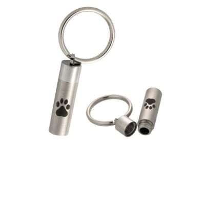 SHEIL Cylinder/Bullet Memorial Urn Key Chain Ashes Holder Keepsake Stainless Steel Cremation Keychain,1