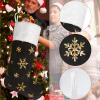 DegGod 6 Pack Custom Christmas Stockings with Names, 22 inches Personalized Embroidery Faux Fur Black Blue Xmas Stockings with Gold Silver Snowflakes Hanging Ornaments for Xmas Tree Party Decoration view 2