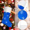 DegGod 6 Pack Custom Christmas Stockings with Names, 22 inches Personalized Embroidery Faux Fur Black Blue Xmas Stockings with Gold Silver Snowflakes Hanging Ornaments for Xmas Tree Party Decoration view 3