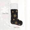 DegGod 6 Pack Custom Christmas Stockings with Names, 22 inches Personalized Embroidery Faux Fur Black Blue Xmas Stockings with Gold Silver Snowflakes Hanging Ornaments for Xmas Tree Party Decoration view 4