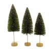 Bethany Lowe Emerald Gold Glow Bottle Brush Trees, Set of 3 view 2