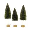 Bethany Lowe Emerald Gold Glow Bottle Brush Trees, Set of 3 view 3