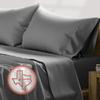 TEXAS LINEN CO. 100% Egyptian Cotton Sheets - 600 Thread Count 4 PC King Size Sheet Set, Soft, Cooling, High Thread Count Sateen Weave, Extra Long Staple Luxury Bedding, 16 in Deep Pocket - Dark Grey view 1