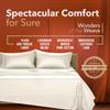 TEXAS LINEN CO. 100% Egyptian Cotton Sheets - 600 Thread Count 4 PC King Size Sheet Set, Soft, Cooling, High Thread Count Sateen Weave, Extra Long Staple Luxury Bedding, 16" Deep Pocket - Ivory view 3