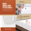 TEXAS LINEN CO. 100% Egyptian Cotton Sheets - 600 Thread Count 4 PC King Size Sheet Set, Soft, Cooling, High Thread Count Sateen Weave, Extra Long Staple Luxury Bedding, 16" Deep Pocket - Ivory view 4