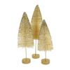 Bethany Lowe Opal Gold Glow Bottle Brush Trees, Set of 3 view 1