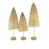 Bethany Lowe Opal Gold Glow Bottle Brush Trees, Set of 3 view 3