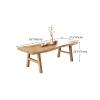CraftThink Dining Table, Modern Rectangle Dining Table Solid Wood Dining Table Family Furniture for Living Dining Room - 1 Table 63" L x 27.5" W x 29.5" H view 3