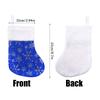 CCINEE Christmas Mini Stockings, 12pcs 9 Inches Glitter Silver Snowflake Blue Print with Plush Cuff Classic Stocking Decorations for Xmas Festive Gifts Home Fireplace Decor view 3
