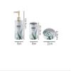 YQBUER Home Bathroom Accessories Set 4 Piece Ceramic Bath Accessory Set | Includes Bathroom Designer Soap Dispenser Toothbrush Holder Tumbler Soap Dish Suitable for Hotel bathrooms view 4