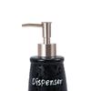 YQBUER Home Bathroom Accessories Set 4-Piece Ceramic Bath Accessory Set Includes Soap Dispenser Toothbrush Holder Tumbler Soap Dish Moroccan Trellis Suitable for Hotel bathrooms view 3