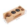 Coffee Tamper Holder, Wooden Non Slip Coffee Tamping Espresso Station for Cafe Home(L) view 2