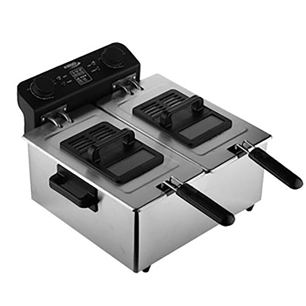 BHFRYU Deep Fat Fryer with Viewing Window Stainless Steel Deep Fryer Removable Oil Basket Adjustable Thermostat Control for Cooking French Fries, Onion Rings, Egg Rolls, Fried Chicken