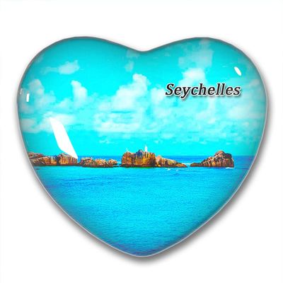 Seychelles Praslin Island Fridge Magnets Sticker Kitchen Refrigerator Decoration Magnet Gift Heart Shape