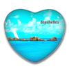 Seychelles Praslin Island Fridge Magnets Sticker Kitchen Refrigerator Decoration Magnet Gift Heart Shape view 1