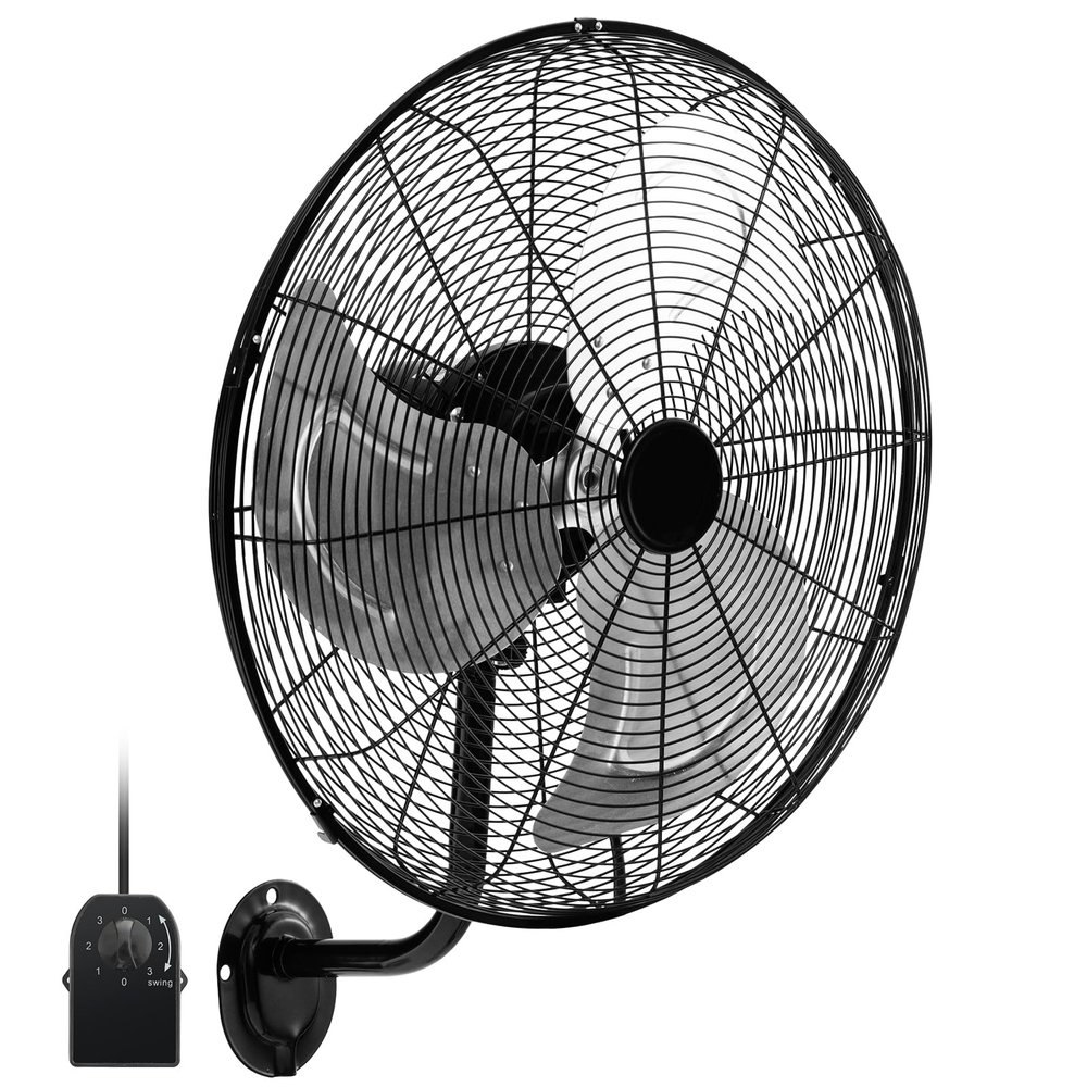 Tangkula 20 Inch Wall Mount Fan with Aluminum Blades, Industrial 3-Speed Oscillating Metal Wall Fan, Heavy Duty for Shop, Commercial, Garage, Warehouse, Workshops & Factory