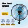 Tangkula 20 Inch Wall Mount Fan with Aluminum Blades, Industrial 3-Speed Oscillating Metal Wall Fan, Heavy Duty for Shop, Commercial, Garage, Warehouse, Workshops & Factory view 2