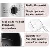 BHFRYU Electric Deep Fat Countertop Fryer Stainless Steel Deep Fryer Chip Fryer Non-Stick Coating, Internal Mesh Basket with Safety Handle and Viewing Window 1000W,1.5L view 4