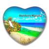 Northern Mariana Islands Saipan Ladder Beach Fridge Magnets Sticker Kitchen Refrigerator Decoration Magnet Gift Heart Shape view 1