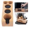 Coffee Tamper Holder, Wooden Non Slip Coffee Tamping Espresso Station for Cafe Home(S) view 3