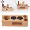 Coffee Tamper Holder, Wooden Non Slip Coffee Tamping Espresso Station for Cafe Home(S) view 4