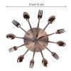 Modern Cutlery Kitchen Utensil Spoon Fork Wall Clock,Kitchen Cutlery Wall Clock,DIY 3D Mirror Surface Wall Decor Clock Wall Sticker for Home Living Room Kitchen Decoration, Kitchen Cutlery Wall view 2