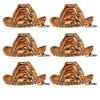 Beistle Tiger Print Cowboy Hats, 6 Pieces  One Size Fits Most, Adjustable Chin Strap, Safari Party Supplies, Halloween Costume Dress Up, Safari Hat, Safari Birthday Hats, Fun Animal Hats view 1