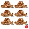 Beistle Tiger Print Cowboy Hats, 6 Pieces  One Size Fits Most, Adjustable Chin Strap, Safari Party Supplies, Halloween Costume Dress Up, Safari Hat, Safari Birthday Hats, Fun Animal Hats view 2