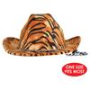 Beistle Tiger Print Cowboy Hats, 6 Pieces  One Size Fits Most, Adjustable Chin Strap, Safari Party Supplies, Halloween Costume Dress Up, Safari Hat, Safari Birthday Hats, Fun Animal Hats view 3