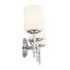 Kichler Ali 3 Light Bathroom Vanity Light in Polished Nickel with Satin Etched Glass Shades for use in Bathrooms and Powder Rooms, 52142PN view 4