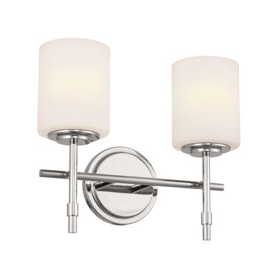 Kichler Ali 2-Light Bathroom Vanity Light, Polished Nickel