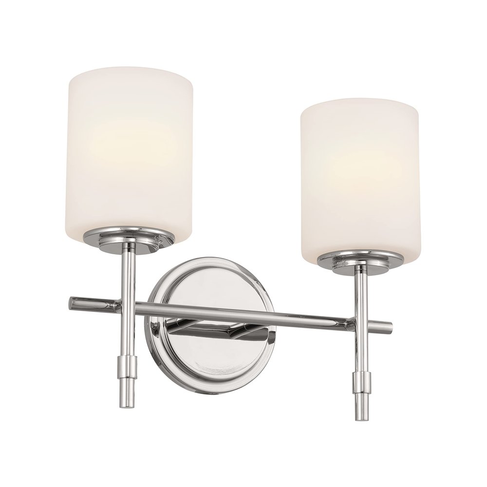 Kichler Ali 2-Light Bathroom Vanity Light, Polished Nickel