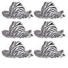 Beistle Zebra Print Cowboy Hats - 6 Pack Black and White Stipe Safari Party Headwear with Adjustable Chin Strap, Wild Animal Party Supplies, Halloween Costumes, African Themed Photo Props, Adult Size view 1
