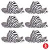 Beistle Zebra Print Cowboy Hats - 6 Pack Black and White Stipe Safari Party Headwear with Adjustable Chin Strap, Wild Animal Party Supplies, Halloween Costumes, African Themed Photo Props, Adult Size view 2