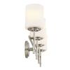 Kichler Ali 4 Light Bathroom Vanity Light in Polished Nickel with Satin Etched Glass Shades for use in Bathrooms and Powder Rooms, 52143PN view 3